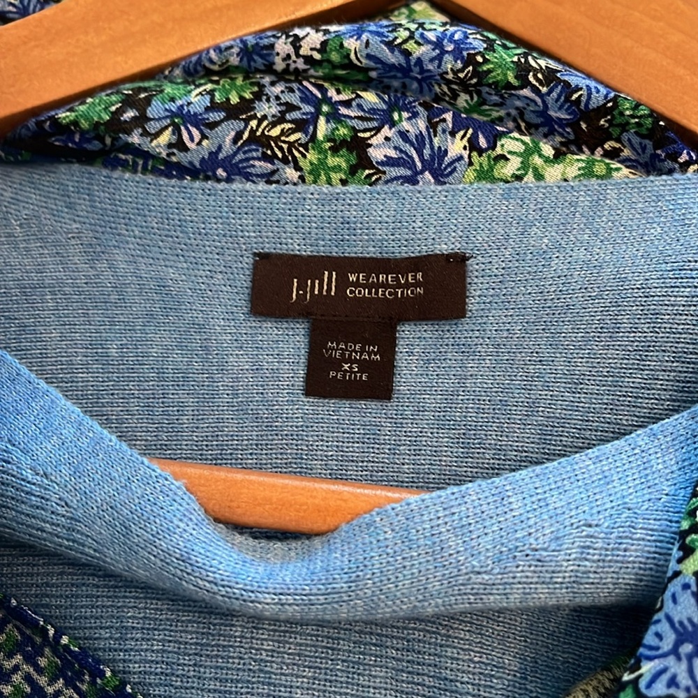 J.Jill Blue Sweater with Scarf